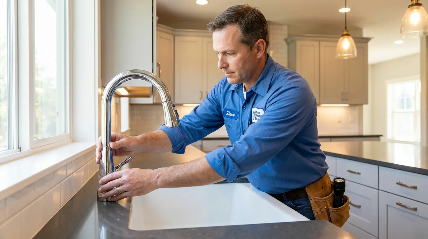 Kitchen faucet installation by Johns Plumbing LLC in Dothan